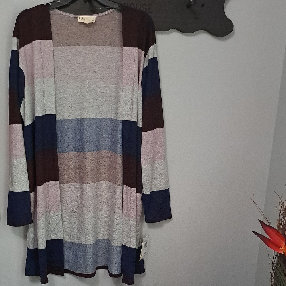 BeBop ADORA Heathered Knit Open Front Cardigan Sz XL NEW
